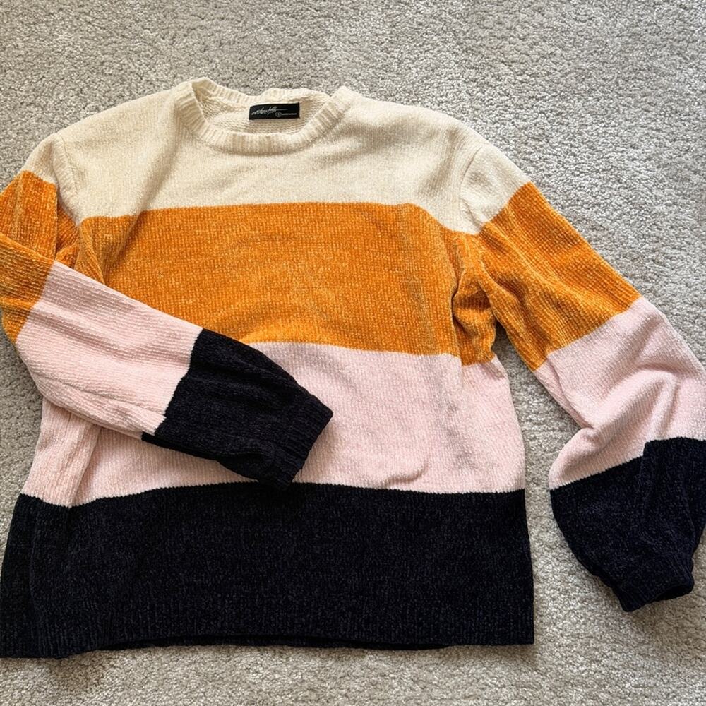 On Twelfth Cozy Striped Sweater